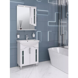 Зеркальный шкаф Runo Толедо 65х80 правый, белый (00000001040)