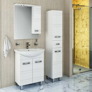 Зеркальный шкаф Runo Турин 65х80 правый, белый (УТ000002103)