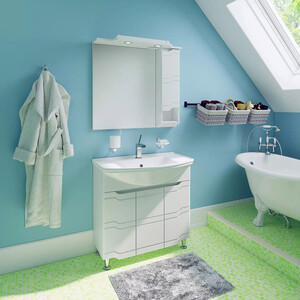 Мебель для ванной Runo Стиль 76х49 белая