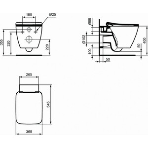 Комплект унитаза Ideal Standard Strada II с инсталляцией, сиденье микролифт (E387001)