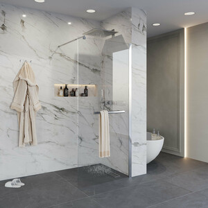 Душевая перегородка Niagara Nova 120x195 прозрачная, хром (NG-661-12)