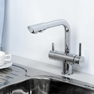 Смеситель для кухни Wasserkraft с подключением фильтра, хром (A8017)