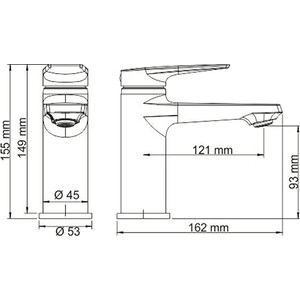 Смеситель для раковины Wasserkraft Aisch матовое золото (5503)