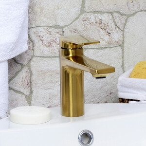 Смеситель для раковины Wasserkraft Aisch матовое золото (5503)