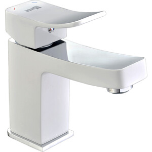 Смеситель для раковины Wasserkraft Aller белый / хром (1063WHITE)