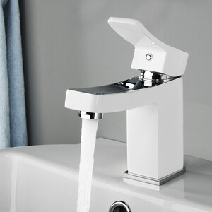 Смеситель для раковины Wasserkraft Aller белый / хром (1063WHITE)