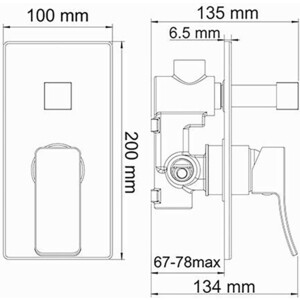 Смеситель для ванны Wasserkraft Aller хром (10641)