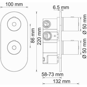 Термостат для ванны Wasserkraft Berkel хром (4833 Thermo)