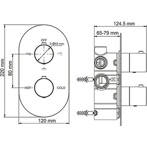 Термостат для ванны Wasserkraft Berkel хром (4844 Thermo)