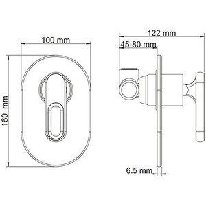 Смеситель для душа Wasserkraft Kammel хром (1851)