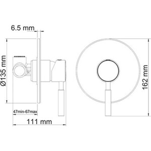 Смеситель для душа Wasserkraft Main хром (4151)