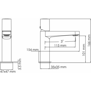 Смеситель для раковины Wasserkraft Naab хром (8603)
