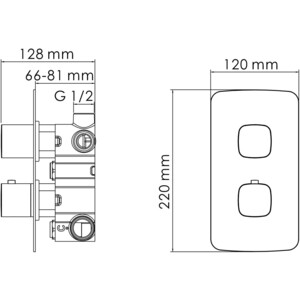 Термостат для ванны Wasserkraft Naab хром (8644 Thermo)