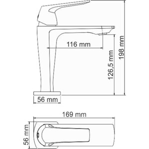 Смеситель для раковины Wasserkraft Neime хром (1903)