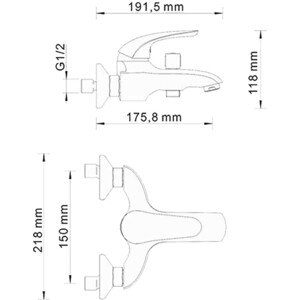 Смеситель для ванны Wasserkraft Rossel хром (2801)