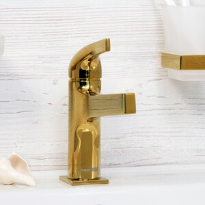 Смеситель для раковины Wasserkraft Sauer глянцевое золото (7103)