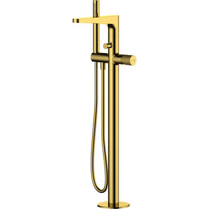 Смеситель для ванны Wasserkraft Sauer напольный, глянцевое золото (7121)