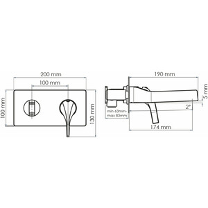 Смеситель для раковины Wasserkraft Sauer глянцевое золото (7130)
