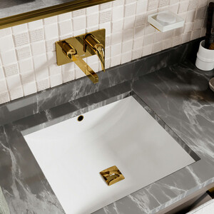 Смеситель для раковины Wasserkraft Sauer глянцевое золото (7130)