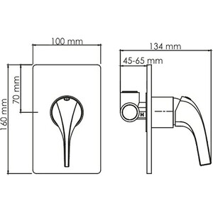 Смеситель для душа Wasserkraft Sauer глянцевое золото (7151)