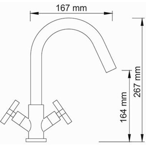 Смеситель для раковины Wasserkraft Weser хром (7803)