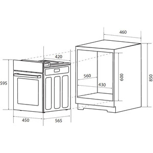 Электрический духовой шкаф ZUGEL ZOE452W