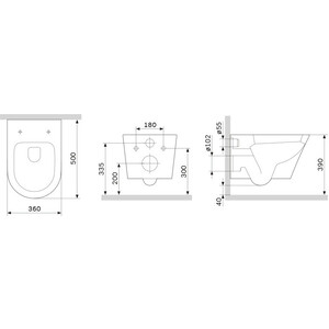 Унитаз подвесной безободковый Am.Pm Sense FlashClean с сиденьем микролифт (C741701SC)