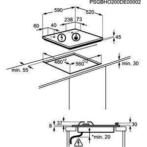 Газовая варочная панель Electrolux KGG64362K