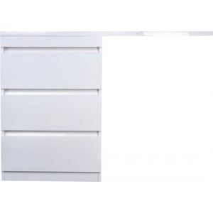 Тумба с раковиной Style line Даллас Люкс 58 (120L) три ящика, под стиральную машину, белая (СС-00002272 + 2000949237411)