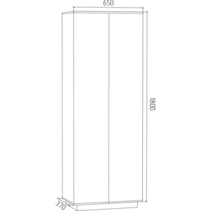 Шкаф 2х МДК Black Низкий Розовый (BL - ГШ3Р)