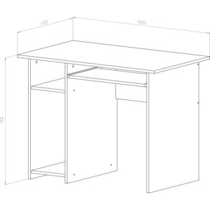 Стол письменный МДК Black Розовый (BL - СТК1Р)