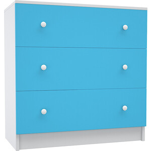Комод МДК Феникс с 3-мя ящиками голубой (КМ1Ф-Г)