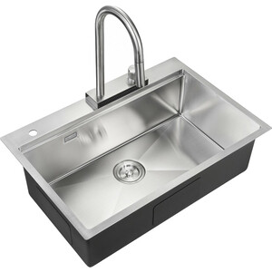 Кухонная мойка Milacio Denia 75 Steel сталь нержавеющая (MC.77420)