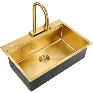 Кухонная мойка Milacio Denia 75 Steel золото (MC.77428)