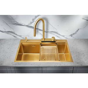 Кухонная мойка Milacio Denia 75 Steel золото (MC.77428)