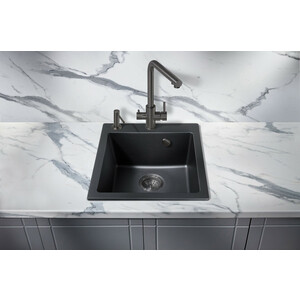 Кухонная мойка Milacio Murcia 46 Cuarzo черная матовая (MC.77031)