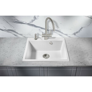 Кухонная мойка Milacio Murcia 60 Cuarzo белая (MC.77012)