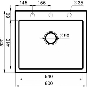 Кухонная мойка Milacio Murcia 60 Cuarzo серый металлик (MC.77013)