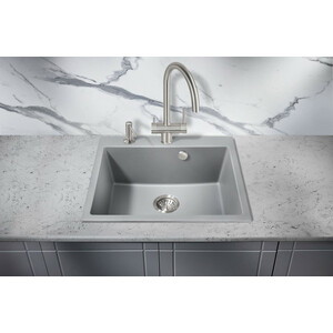 Кухонная мойка Milacio Murcia 60 Cuarzo серый металлик (MC.77013)