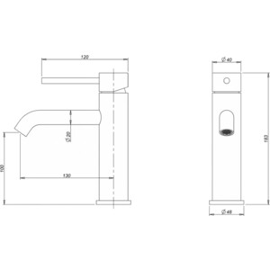 Смеситель для раковины Milacio Ultra черный матовый (MCU.550.MB)