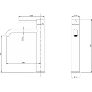 Смеситель для раковины Milacio Ultra нержавеющая сталь (MCU.551.SS)