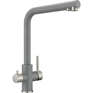 Смеситель для кухни Milacio Ultra с подключением фильтра, серый металлик (MCU.553.GR)