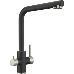 Смеситель для кухни Milacio Ultra с подключением фильтра, черный матовый (MCU.553.MB)