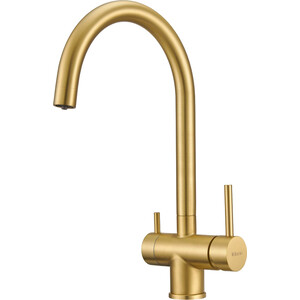 Смеситель для кухни Milacio Ultra с подключением фильтра, золото (MCU.554.GD)