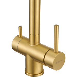 Смеситель для кухни Milacio Ultra с подключением фильтра, золото (MCU.554.GD)