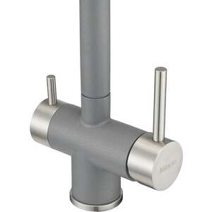 Смеситель для кухни Milacio Ultra с подключением фильтра, серый металлик (MCU.554.GR)