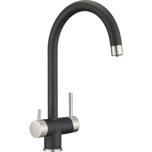 Смеситель для кухни Milacio Ultra с подключением фильтра, черный матовый (MCU.554.MB)