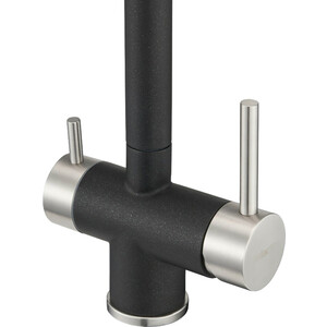 Смеситель для кухни Milacio Ultra с подключением фильтра, черный матовый (MCU.554.MB)