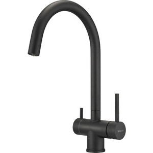 Смеситель для кухни Milacio Ultra с подключением фильтра, Total Black (MCU.554.TB)