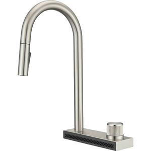 Смеситель для кухни Milacio Ultra с вытяжной лейкой и каскадным душем, сталь нержавеющая (MCU.556.SS)